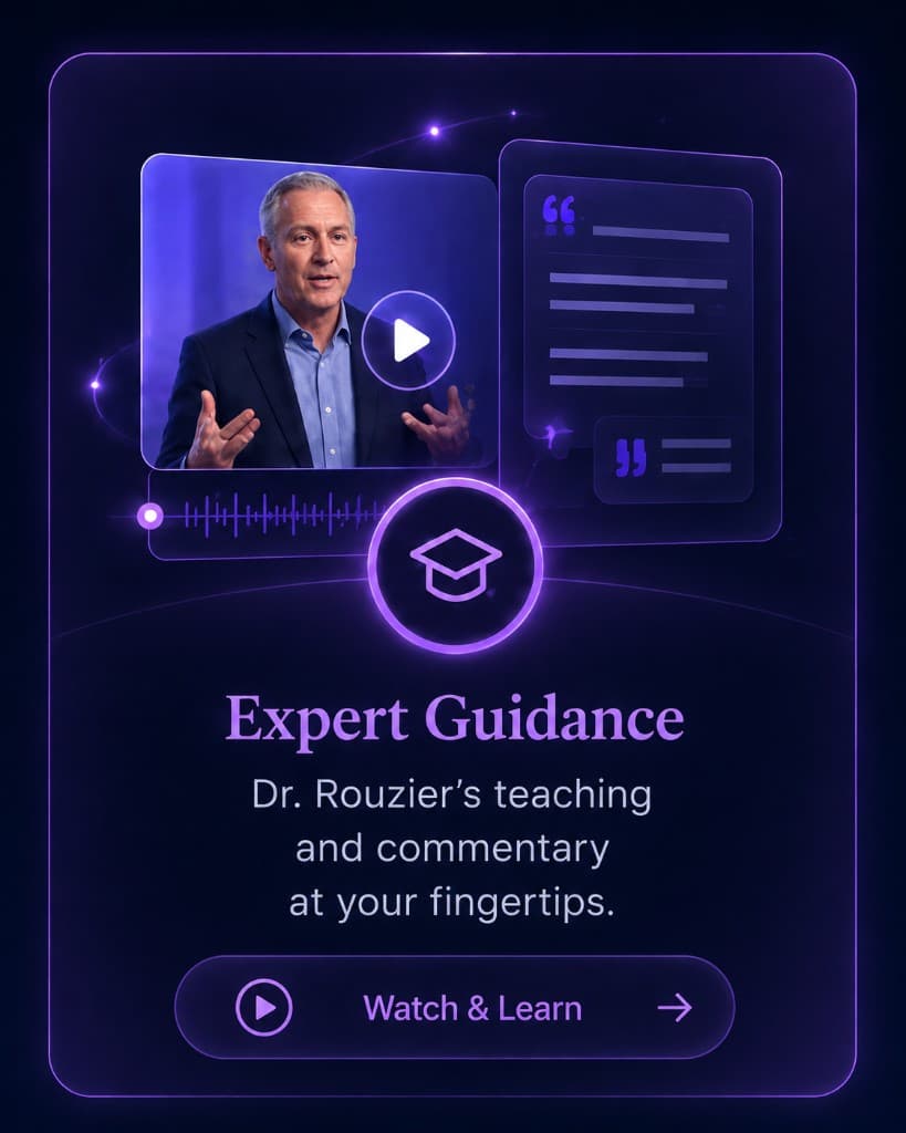 Expert Guidance — Dr. Rouzier's teaching and commentary at your fingertips.